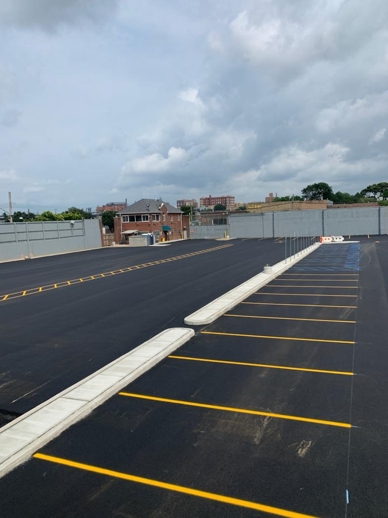 Completed commercial asphalt paving project in Queens, NY